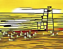 O03SeagullsResting20X20